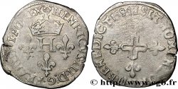 HENRI III Double sol parisis, 2e type 1584 Rouen