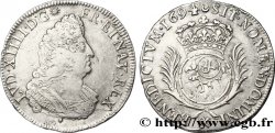 LOUIS XIV LE GRAND OU LE ROI SOLEIL Demi-écu aux palmes 1694 Aix-en-Provence TB+