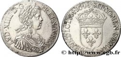 LOUIS XIV LE GRAND OU LE ROI SOLEIL Écu, portrait à la mèche longue 1648 La Rochelle TTB+/TTB