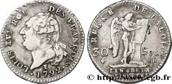 LOUIS XVI (MONARQUE CONSTITUTIONNEL)  30 sols dit &nbsp;au génie&nbsp;, type FRANÇOIS 1792 Limoges TB+