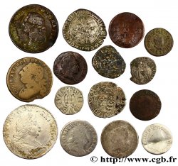 LOTS Quinze monnaies royales, états et métaux divers n.d. 