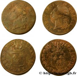 LOUIS XVI Sols dits &nbsp;à l&nbsp;écu&nbsp;, lot de 26 ex. 1791 