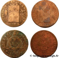 THE CONVENTION 1 sol dit &nbsp;à la table de loi&nbsp;, lot de 9 ex. 1793 Ateliers divers