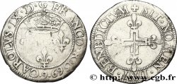 CHARLES IX Double sol parisis, 1er type 1569 Rennes SS