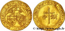 HENRY VI DE LANCASTRE - ROI DE FRANCE (1422-1453) - ROI D&nbsp;ANGLETERRE (1422-1461) et (1470-1471) Angelot d&nbsp;or 24/05/1427 Saint-Lô SUP/TTB+
