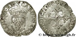 CHARLES IX Sol parisis, 1er type 1566 Saint-Lô TTB