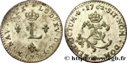 LOUIS XV  THE WELL-BELOVED  Double sol de billon 1762 Strasbourg