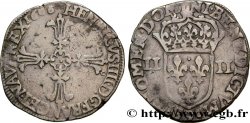 HENRI IV LE GRAND Quart d&nbsp;écu, croix feuillue de face 1606 Rennes TTB/TTB+