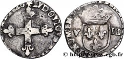 LOUIS XIII LE JUSTE Huitième d écu, à la croix fleurdelisée, titulature côté croix n.d. Bayonne
