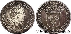 LOUIS XIII  Quart d écu, buste drapé (1er buste de Jean Warin) 1642 Paris, Monnaie du Louvre