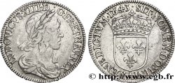 LOUIS XIII LE JUSTE Quart d&nbsp;écu, buste drapé et cuirassé (2e buste de Jean Warin) 1643 Paris, Monnaie du Louvre TB+/TTB