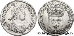 LOUIS XIV LE GRAND OU LE ROI SOLEIL Douzième d&nbsp;écu, portrait à la mèche courte 1644 Paris, Monnaie de Matignon TTB