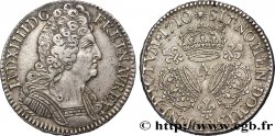 LOUIS XIV LE GRAND OU LE ROI SOLEIL Demi-écu aux trois couronnes 1710 Paris TTB/TTB+