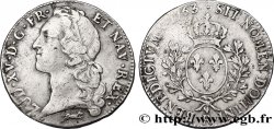 LOUIS XV DIT LE BIEN AIMÉ Écu aux branches d’olivier, tête ceinte d’un bandeau 1763 Orléans TB+