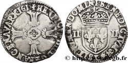 HENRI IV LE GRAND Quart d&nbsp;écu, croix feuillue de face 1610 Bayonne TTB
