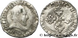 HENRI III Demi-franc au col plat 1576 Nantes