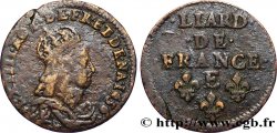 LOUIS XIV LE GRAND OU LE ROI SOLEIL Liard de cuivre, 2e type 1656 Meung-sur-Loire