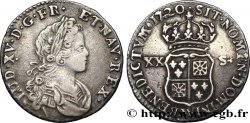 LOUIS XV DIT LE BIEN AIMÉ XX sols de Navarre 1720 Lille TTB