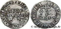 HENRY VI DE LANCASTRE - ROI DE FRANCE (1422-1453) - ROI D&nbsp;ANGLETERRE (1422-1461) et (1470-1471) Blanc aux écus n.d. Saint-Lô TTB