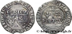 HENRY VI DE LANCASTRE - ROI DE FRANCE (1422-1453) - ROI D&nbsp;ANGLETERRE (1422-1461) et (1470-1471) Blanc aux écus n.d. Paris TB+