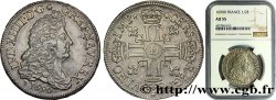 LOUIS XIV LE GRAND OU LE ROI SOLEIL Demi-écu aux huit L, 1er type 1690 Lyon