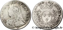 LOUIS XV  THE WELL-BELOVED  Dixième d’écu aux branches d’olivier, buste habillé 1730 Paris