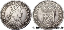 LOUIS XIII  Écu, buste drapé et cuirassé (2e buste de Jean Warin) 1643 Paris, Monnaie du Louvre