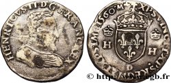 FRANCIS II. COINAGE AT THE NAME OF HENRY II Teston à la tête nue, 1er type 1560 Lyon