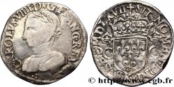 CHARLES IX Teston, 2e type 1567 Bordeaux TTB
