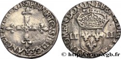 HENRY III Quart d écu, croix de face 1582 Rennes