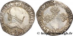 HENRI III Demi-franc au col gaufré 1587 Paris TTB