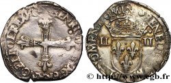 HENRI III Quart d&nbsp;écu, croix de face n.d. Nantes TB+