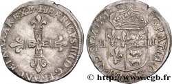HENRY IV Quart d écu de Béarn, légende fautée NAAA 1595 Morlaàs