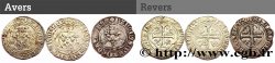 CHARLES VIII Lot de 3 Blancs à la couronne n.d. Paris TTB