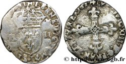 LOUIS XIII LE JUSTE Quart d&nbsp;écu, à la croix fleurdelisée, titulature côté croix 1617 Nantes