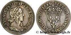 LOUIS XIII  Douzième d écu, buste drapé et cuirassé (2e buste de Jean Warin) 1643 Lyon