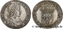 LOUIS XIV  THE SUN KING  Demi-écu, portrait à la mèche longue 1649 Poitiers