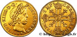 LOUIS XIV  THE SUN KING  Demi-louis d or aux huit L, portrait à la mèche courte 1644 Lyon