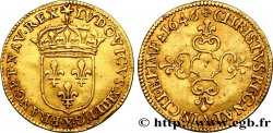 LOUIS XIV  THE SUN KING  Écu d or au soleil, à la croix anillée fleurdelisée 1646 Amiens