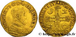 HENRY II Double henri d or, 1er type 1557 Rouen