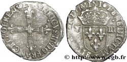 HENRY III Huitième d écu, croix de face 1582 Nantes