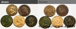 LOUIS XVI (MONARQUE CONSTITUTIONNEL)  12 deniers dit  au faisceau , type FRANCOIS et FRANÇAIS, lot de 5 ex. n.d. Ateliers divers
