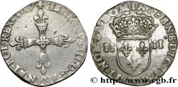 HENRY III Quart d&nbsp;écu, croix de face 1587 Paris