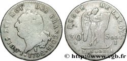LOUIS XVI 30 sols dit &nbsp;au génie&nbsp;, type FRANÇOIS 1792 Limoges