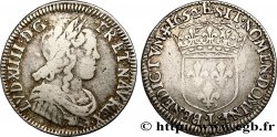 LOUIS XIV LE GRAND OU LE ROI SOLEIL Quart d&nbsp;écu, portait à la mèche longue 1652 Bayonne TB+