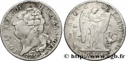 LOUIS XVI (MONARQUE CONSTITUTIONNEL)  Écu dit &nbsp;au génie&nbsp;, type FRANÇOIS 1792 Paris TB+