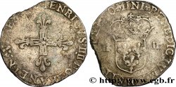 HENRI IV LE GRAND Quart d&nbsp;écu, croix bâtonnée et fleurdelisée de face n.d. La Rochelle