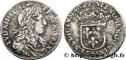 LOUIS XIV LE GRAND OU LE ROI SOLEIL Douzième d&nbsp;écu, portrait apollinien 1659 Rouen TB+
