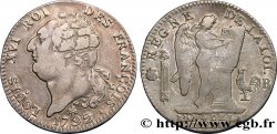 LOUIS XVI (MONARQUE CONSTITUTIONNEL)  Écu dit &nbsp;au génie&nbsp;, type FRANÇOIS 1792 Rouen TTB/TB+