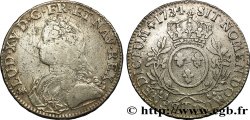 LOUIS XV DIT LE BIEN AIMÉ Écu aux branches d&nbsp;olivier, buste habillé 1734 Nantes TB+